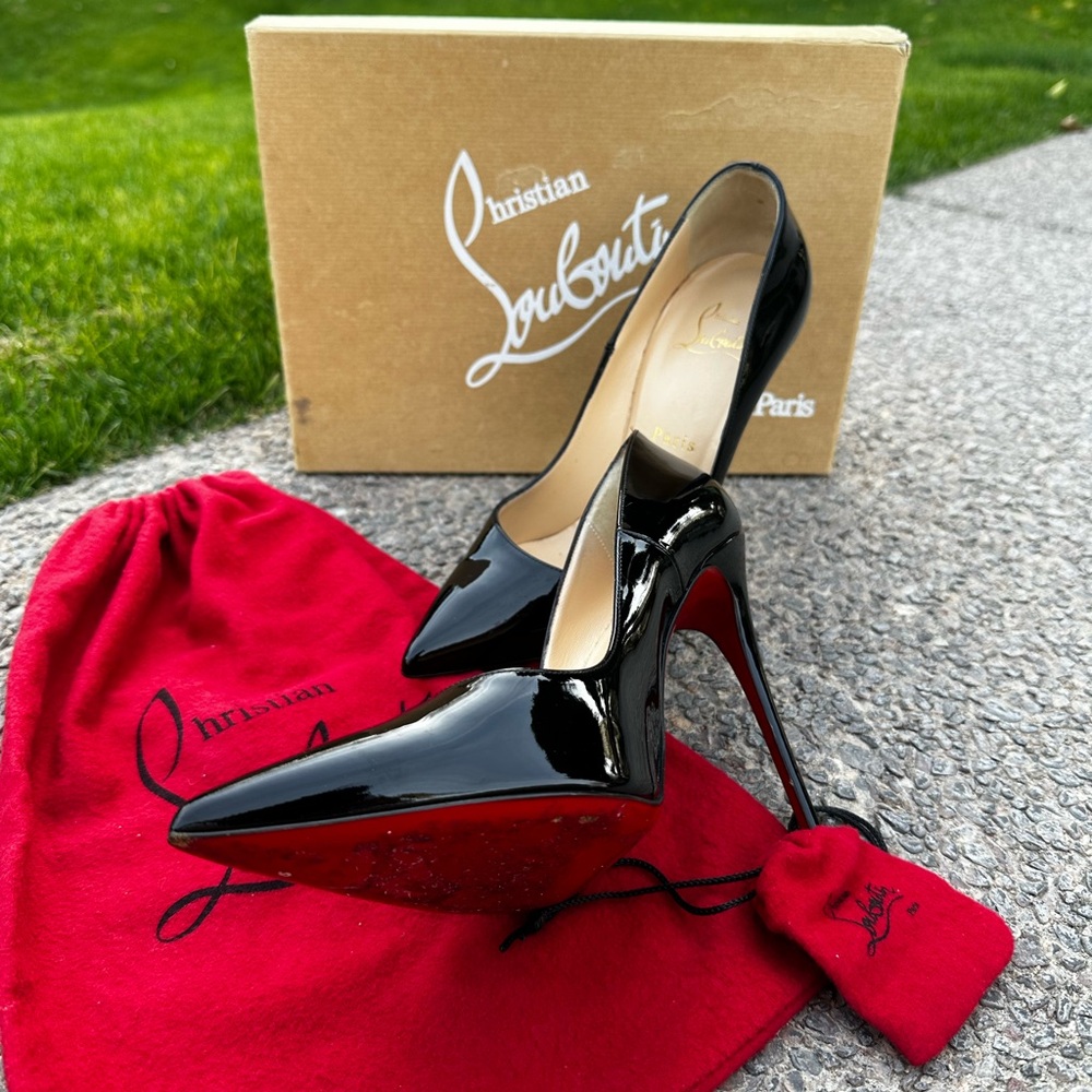 Christian Louboutin Black Patent Leather Pumps